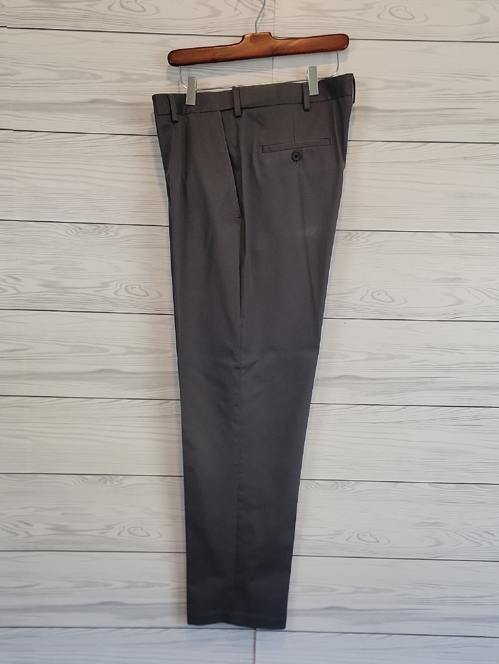 Haggar Premium Chino Dress Pants - Gray Trousers Mens Size 36 X 32
